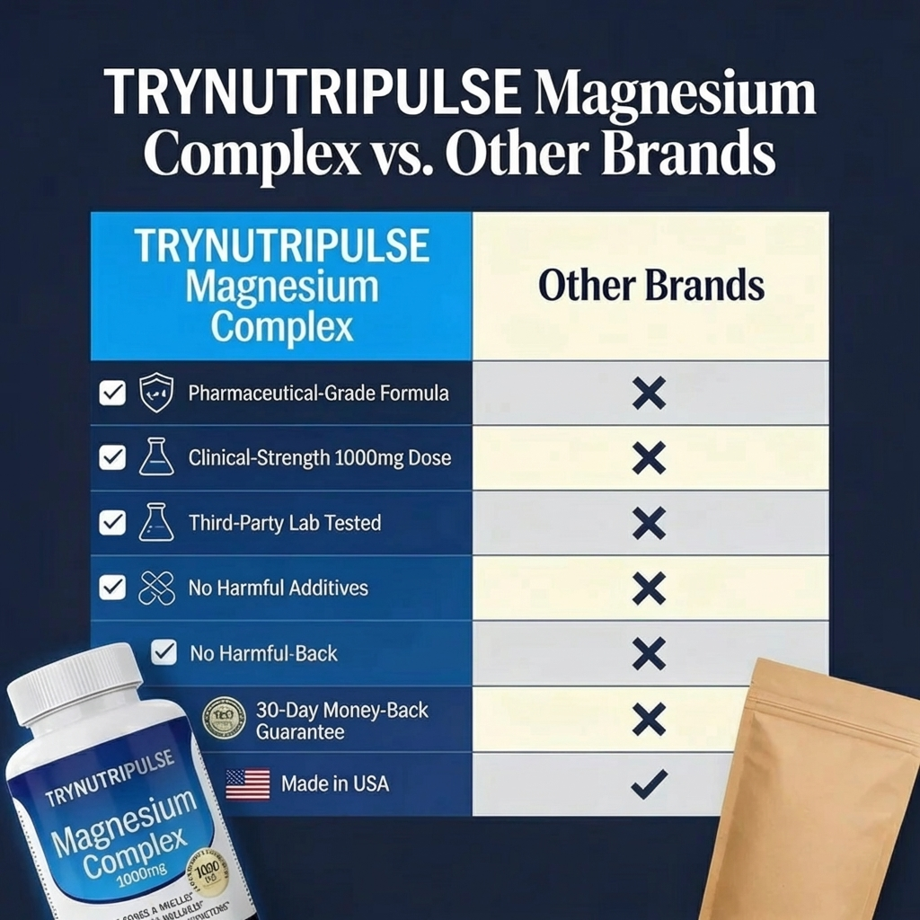 TRYNUTRIPULSE™ MAGNESIUM COMPLEX 1000MG - 8 FORMS FOR SLEEP, BONES & ENERGY