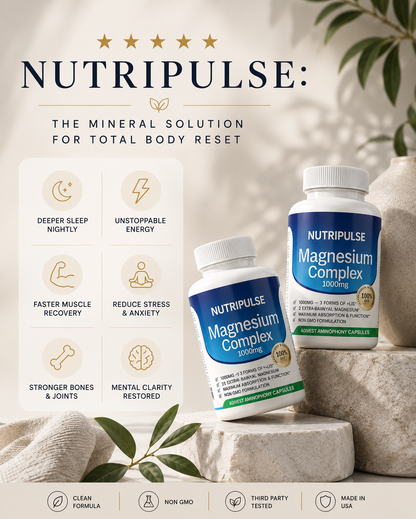 TRYNUTRIPULSE™ MAGNESIUM COMPLEX 1000MG - 8 FORMS FOR SLEEP, BONES &amp; ENERGY