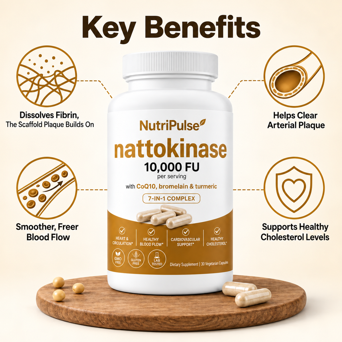 Nattokinase 10,000 FU Clinical Strength