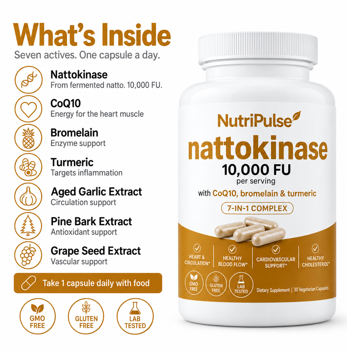 Nattokinase 10,000 FU Clinical Strength